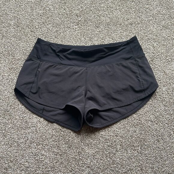 LULULEMON SPEED UP SHORTS BLACK 2.5"SZ 6 - Picture 2 of 6